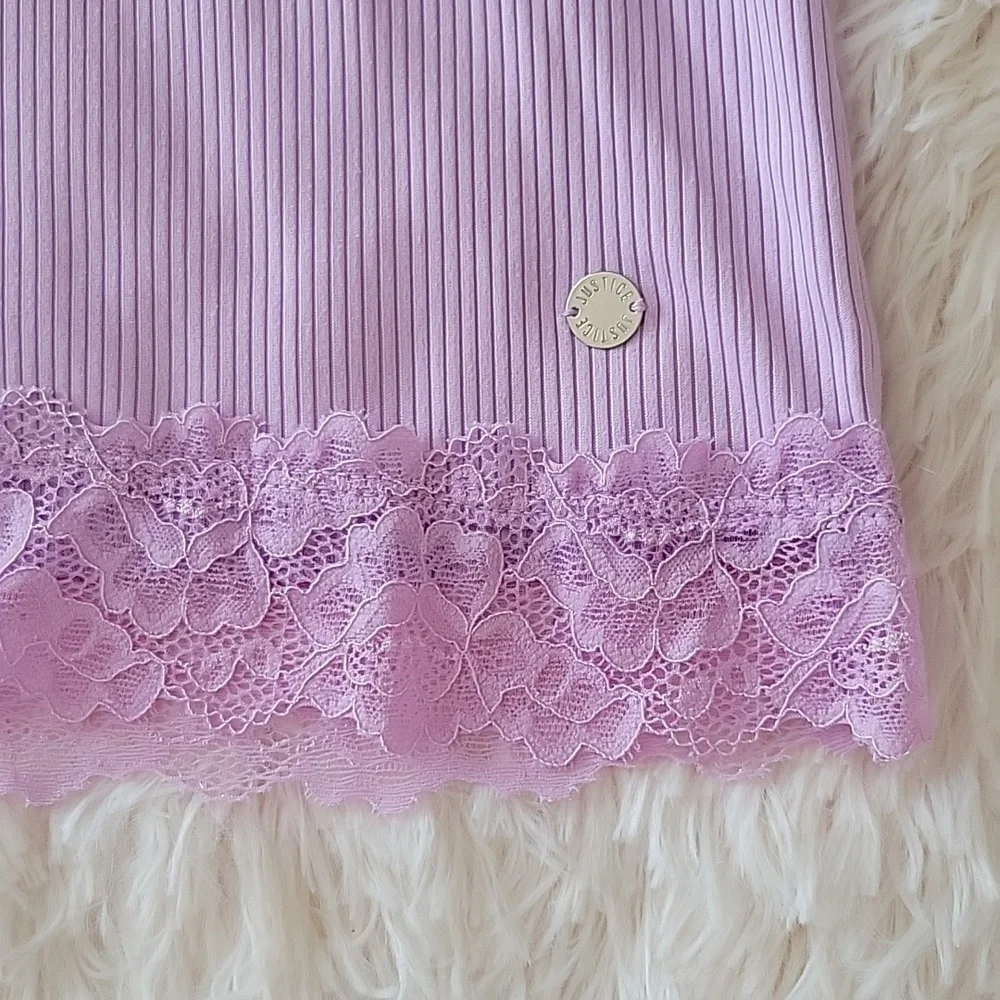 Justice Set Of Short Sleeve Tops And Skort Purple Tie Dye Girls Size L 12/14